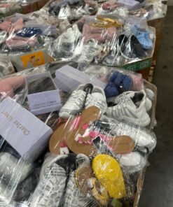mixed assorted shoes pallets