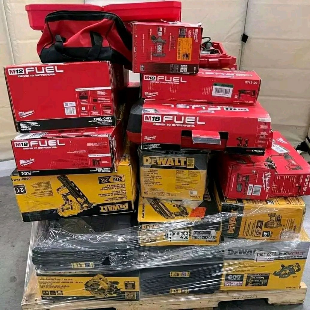 DeWALT and Milwaukee tools pallets